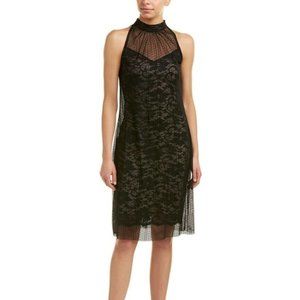 NWT Alton Grey Mock-Neck Lace Sheath Dress